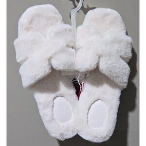 A New Day Super Soft & Fuzzy Cream Color Slide Slippers -- Women's Shoe Size 10